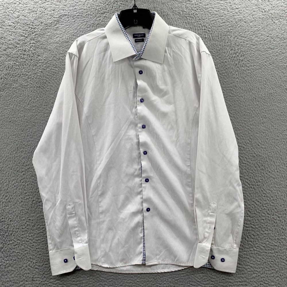 ROSSO MILANO Shirt Mens XL Button Up Italy